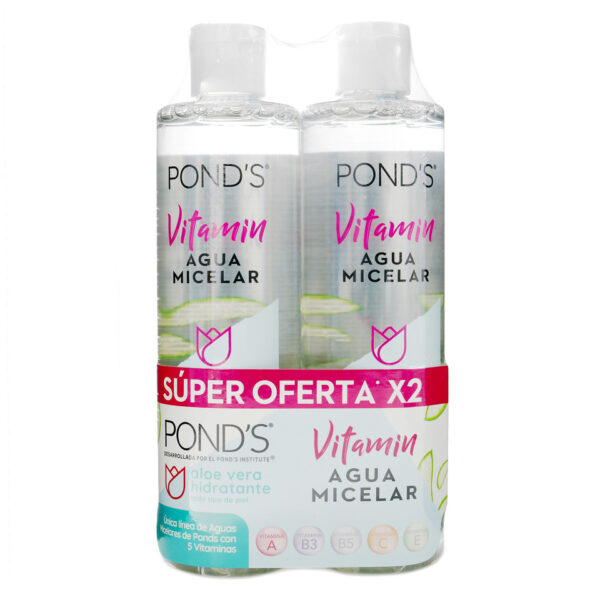 2 Agua Micelar Pond´s Aloe Hidratante 300ml