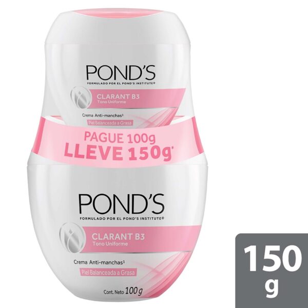 Crema Facial Clarant B3 Grasa 100g+Clarant  B3 50g PONDS