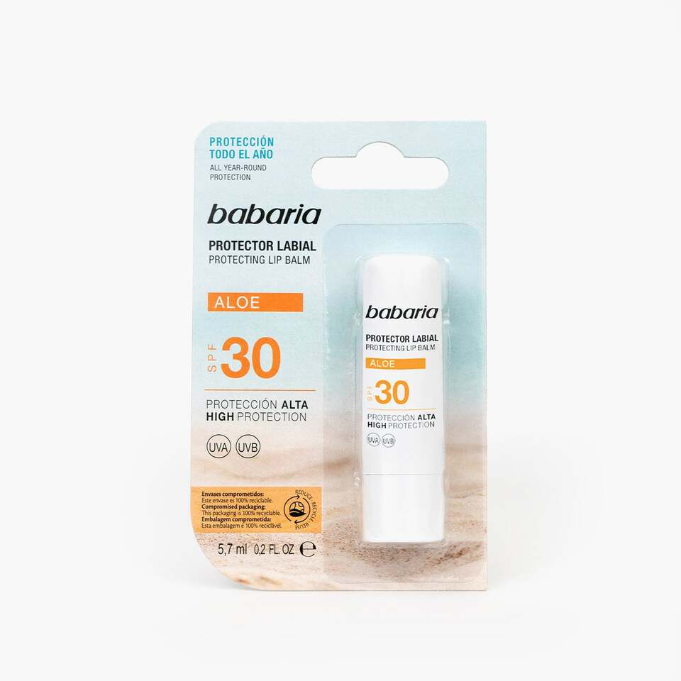 protector-labial-spf30-babaria-m Protector Labial Aloe SPF30 BABARIA - Imagen 1
