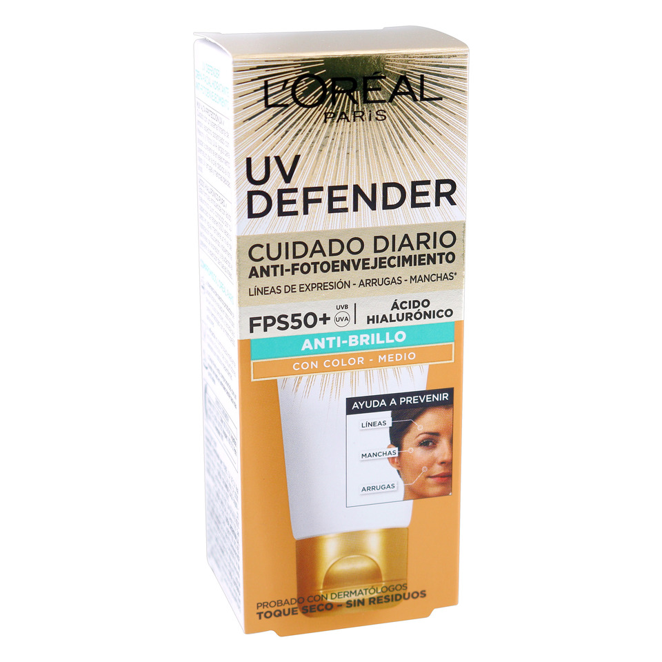 200041832_7 Protector Solar UV Defender Anti Brillo COLOR FPS50 LOREAL - Imagen 1