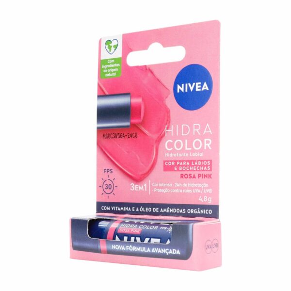 Hidratante Labial Hidra Color Rosa Pink NIVEA