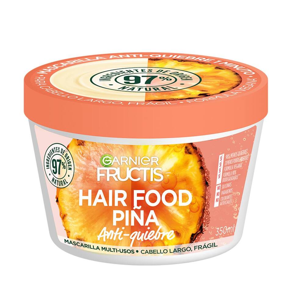 7509552876635_2 (1) Mascarilla Hair Food Piña Anti-quiebre FRUCTIS GARNIER - Imagen 1